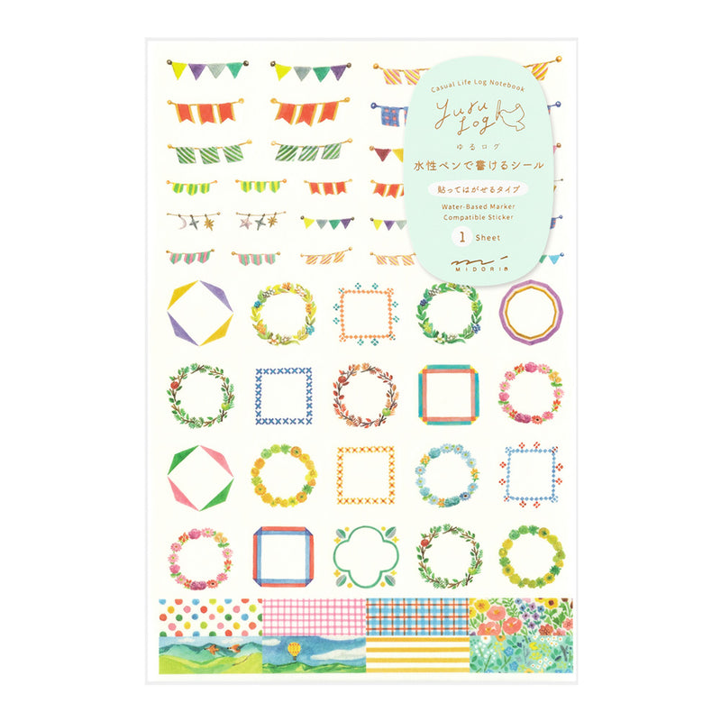 Yuru Log 1 Sheet Sticker - Decorative