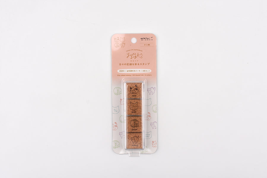 Yuru Log Paintable Stamp - Pre-Inked - Cat