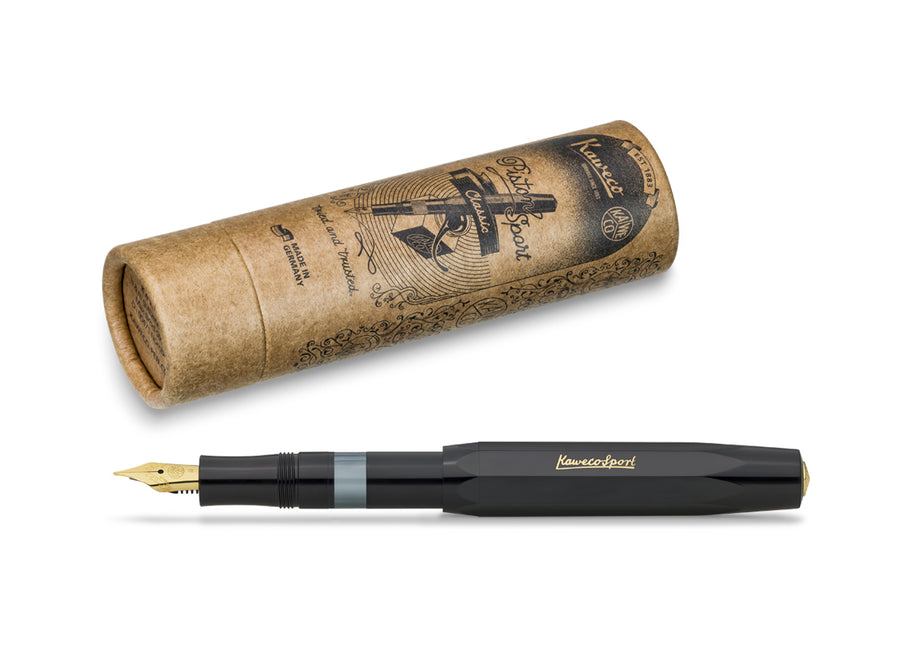 Kaweco PISTON CLASSIC Sport Fountain Pen - Black/Gold
