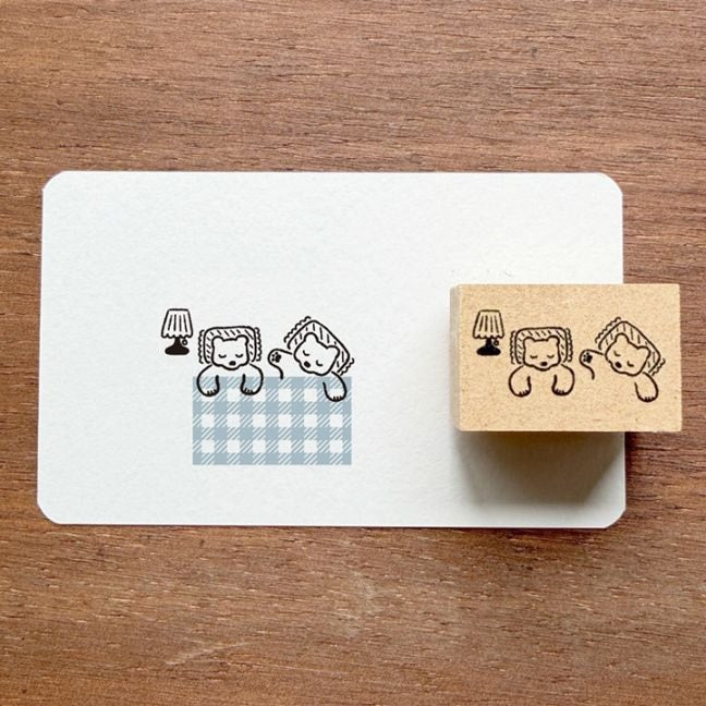 Stamp Marche Rubber Stamp - Labetomo - Bear Blanket (Coming Soon)