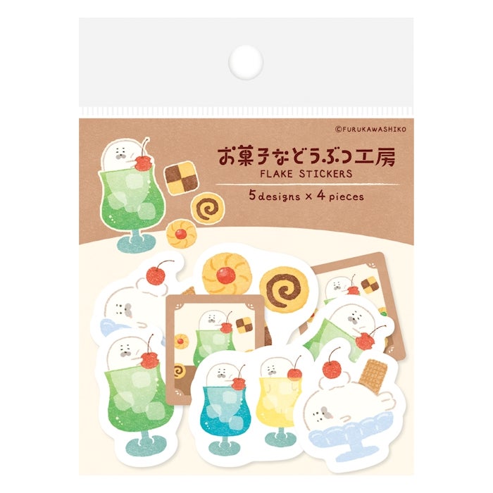 Furukawa Paper Flake Stickers - Sweets Animal Workshop - Vol. 3 (Coming Soon)