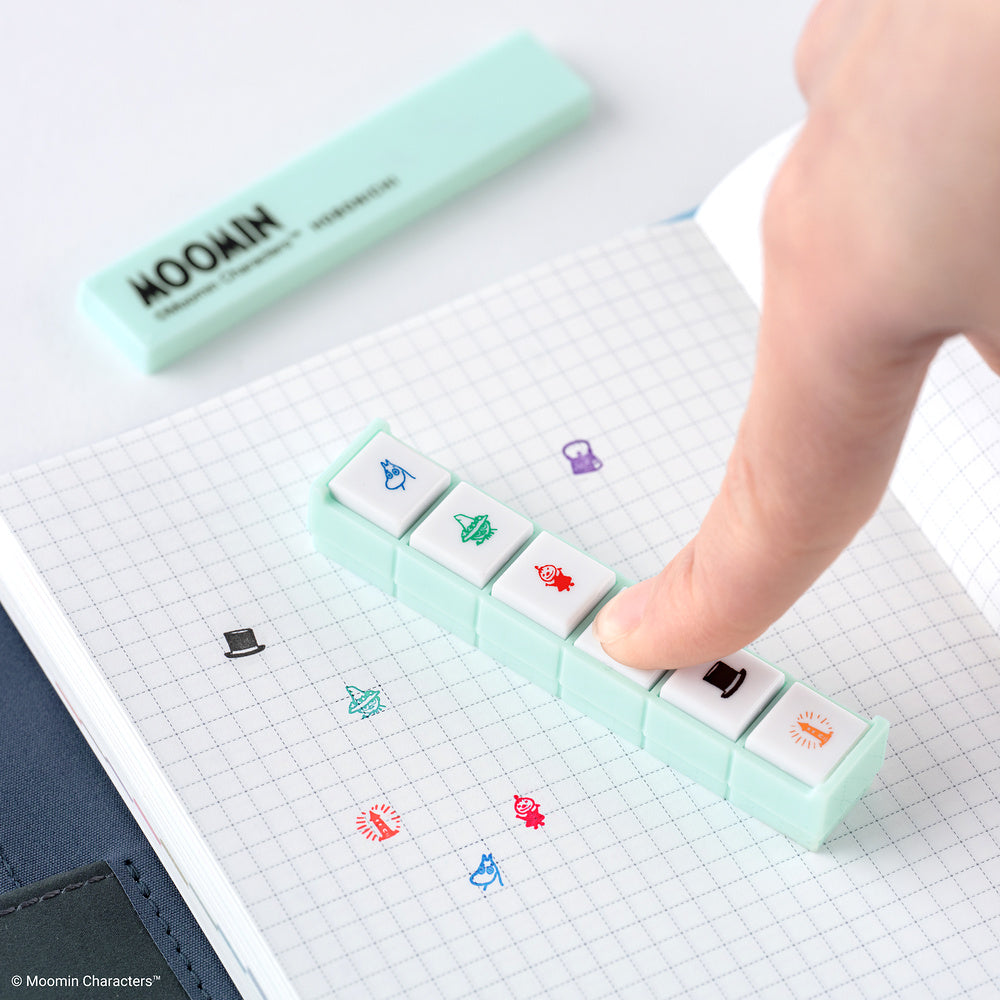Hobonichi 2027 x Kodomo no Kao - Pochitto6 Push-Button Stamp - Moomin