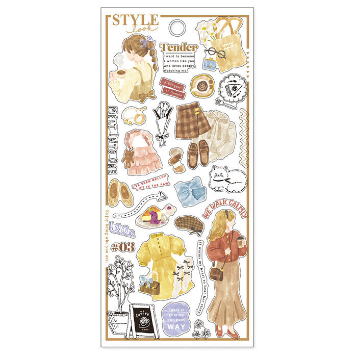 Mind Wave Sticker Sheet - Style Look - Cafe Day