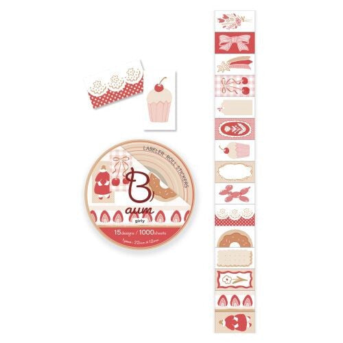 Beverly Baum Label Roll Stickers - Girly (Coming Soon)