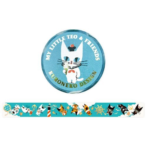 Cozyca - Black Cat Design Foil Stamping Washi Tape (Coming Soon)
