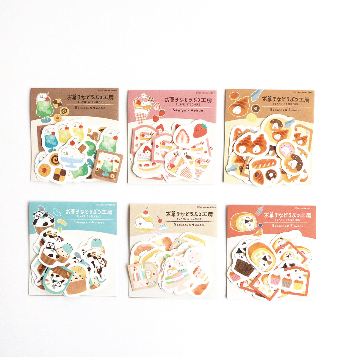 Furukawa Paper Flake Stickers - Sweets Animal Workshop - Vol. 3 (Coming Soon)