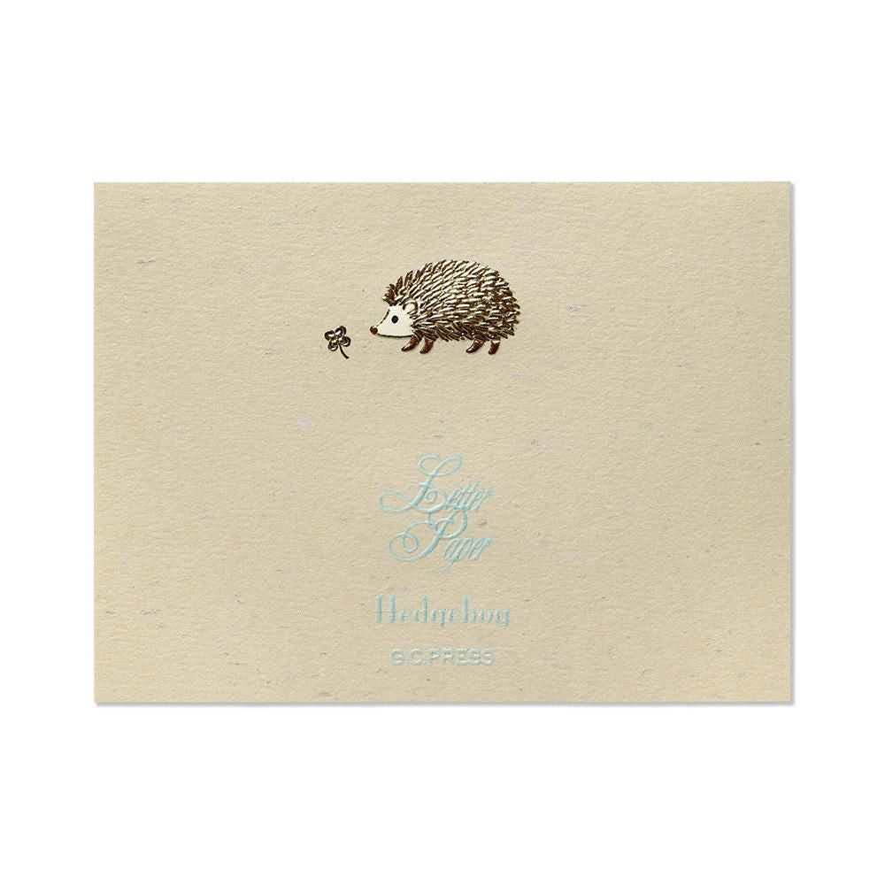 G.C. Press Letter Paper - Hedgehog and Clover (In Store Only)