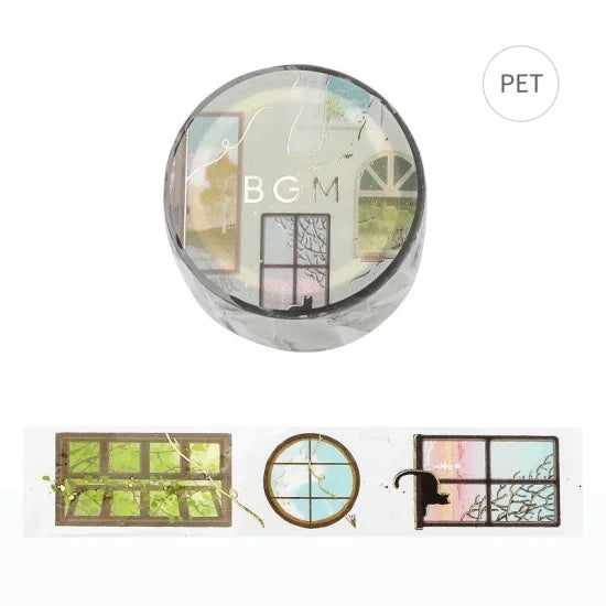 BGM Clear Tape - Foil Stamping Life - Windowside Scenery