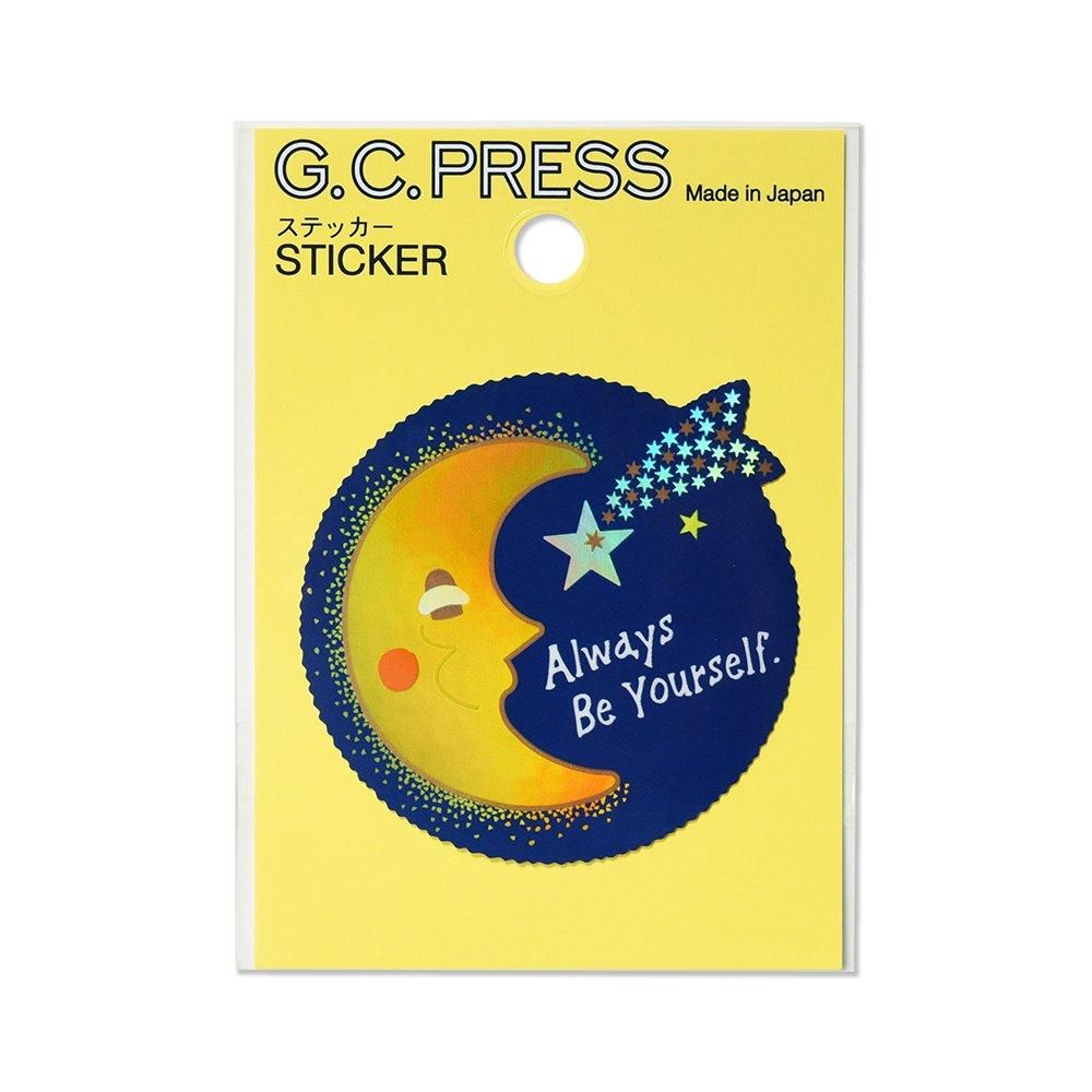 G.C. Press Die-cut Sticker - Moon