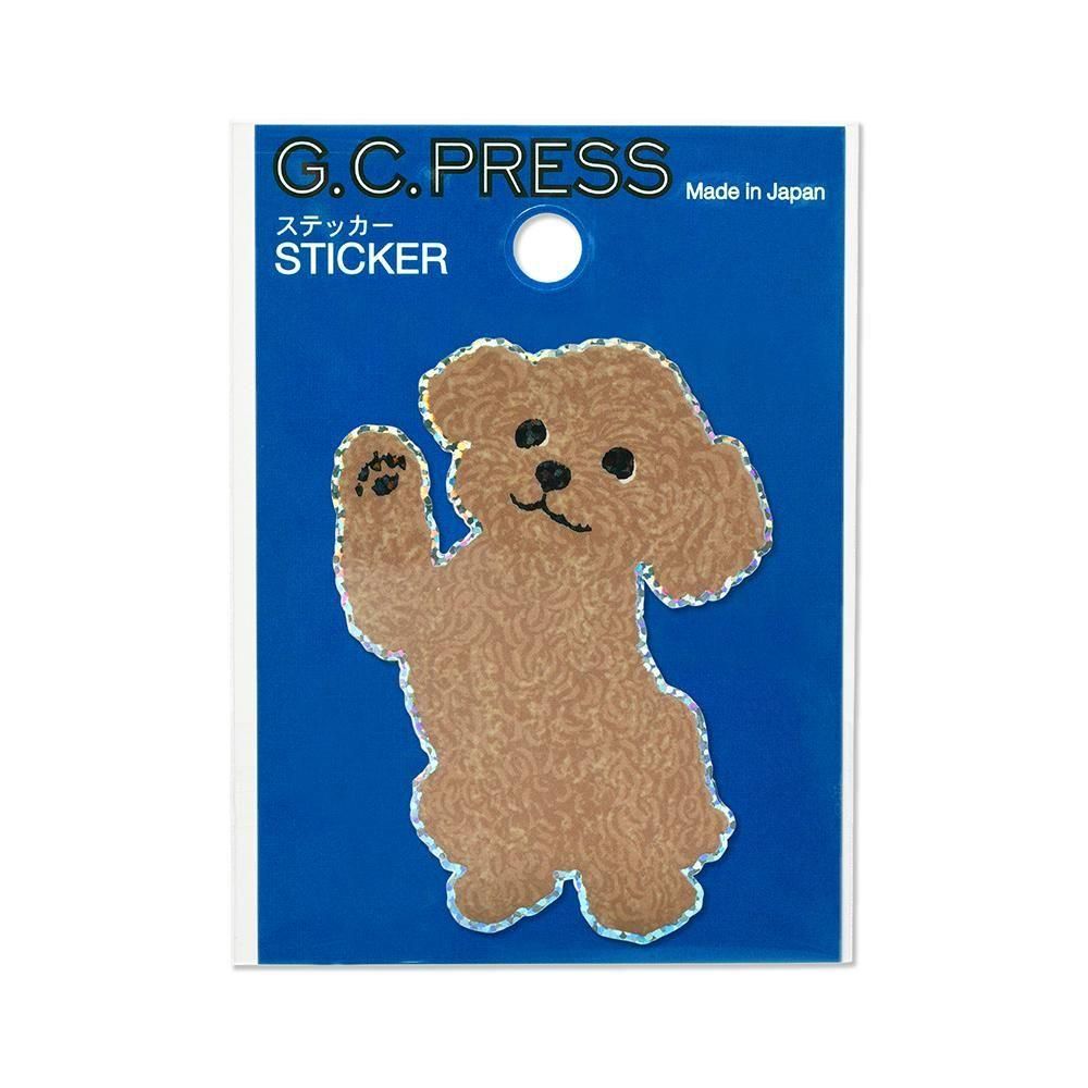 G.C. Press Die-cut Sticker - Toy Poodle - Brown