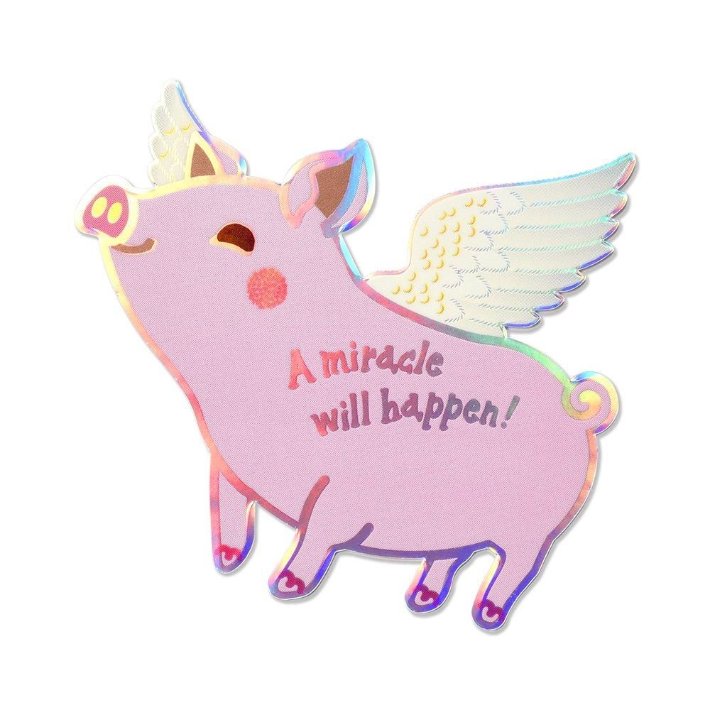 G.C. Press Die-cut Sticker - Flying Pig