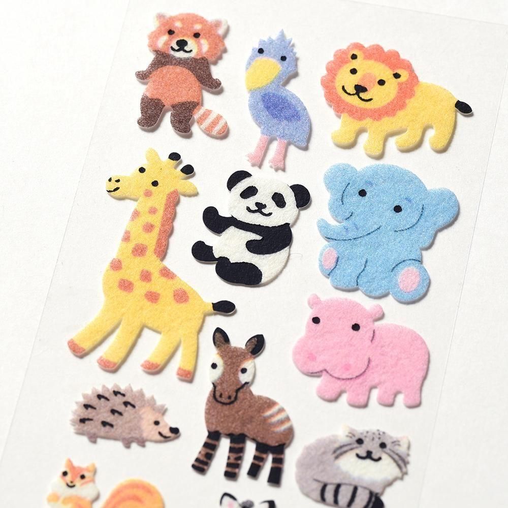 G.C. Press Fuzzy Stickers - Zoo Animals