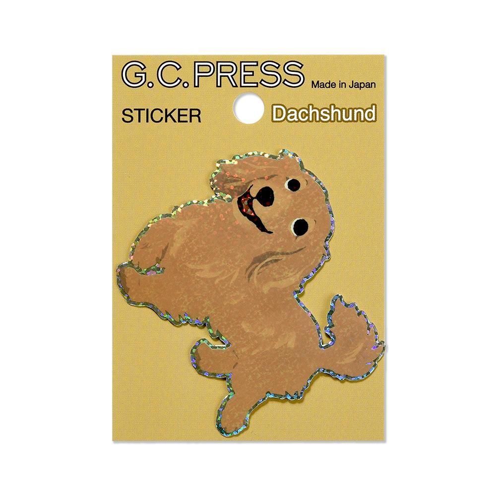 G.C. Press Die-cut Sticker - Miniature Dachshund - Brown