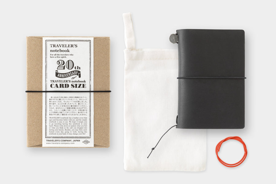 TRAVELER'S Notebook - Card Size - 20th Anniversary Set - Black - Limit 1 Per Person