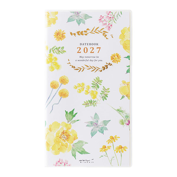 Midori Pocket Diary 2027 - Country Time Flowers - Slim