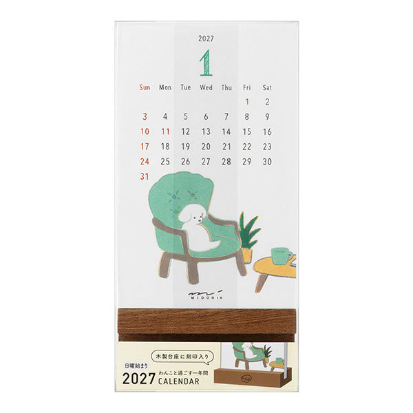 Midori Stand Calendar 2027 - Dog (Coming Soon)