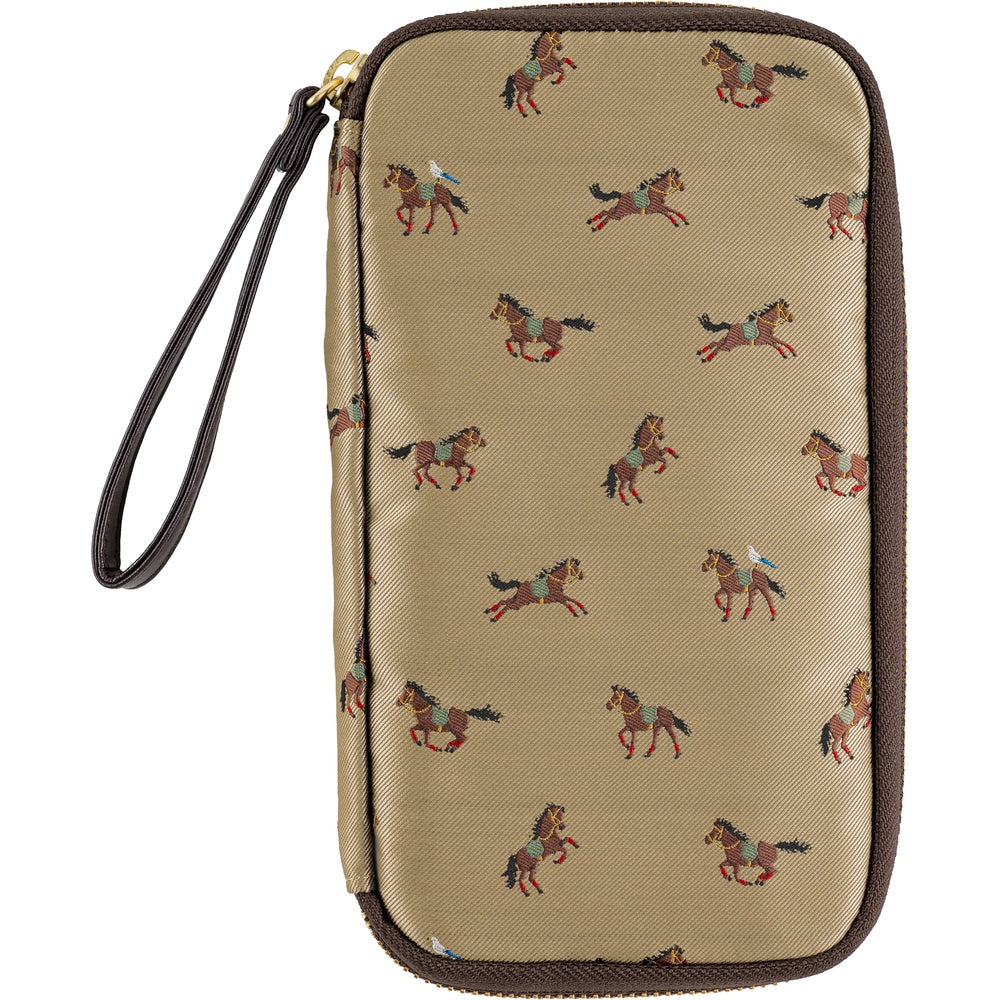 Hobonichi 2026 Small Drawer Pouch - Bow & Tie: Galloping Horses