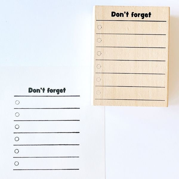 Kodomo No Kao - Planner Stamp Club - Don't forget