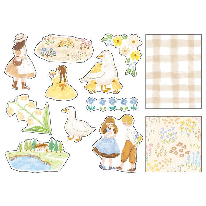 Mind Wave - Blooming Flake Sticker - Beige Goose