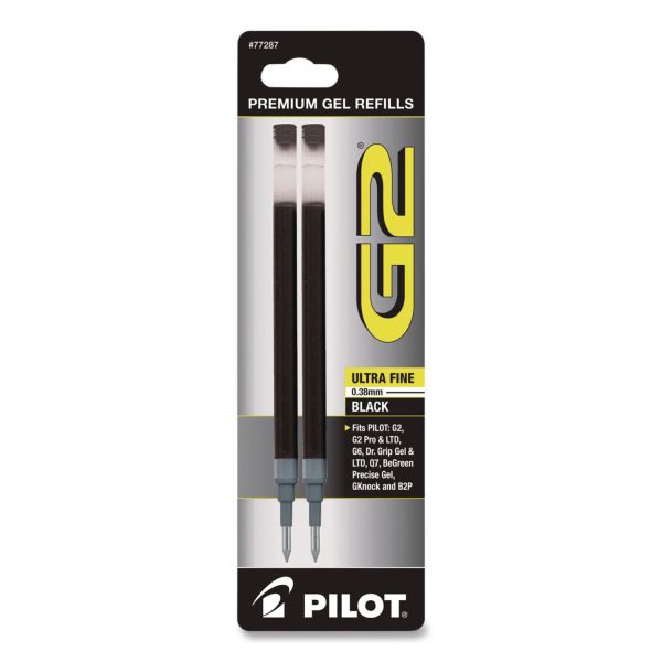 Pilot G2 Gel Pen Refill - Black - Pack of 2