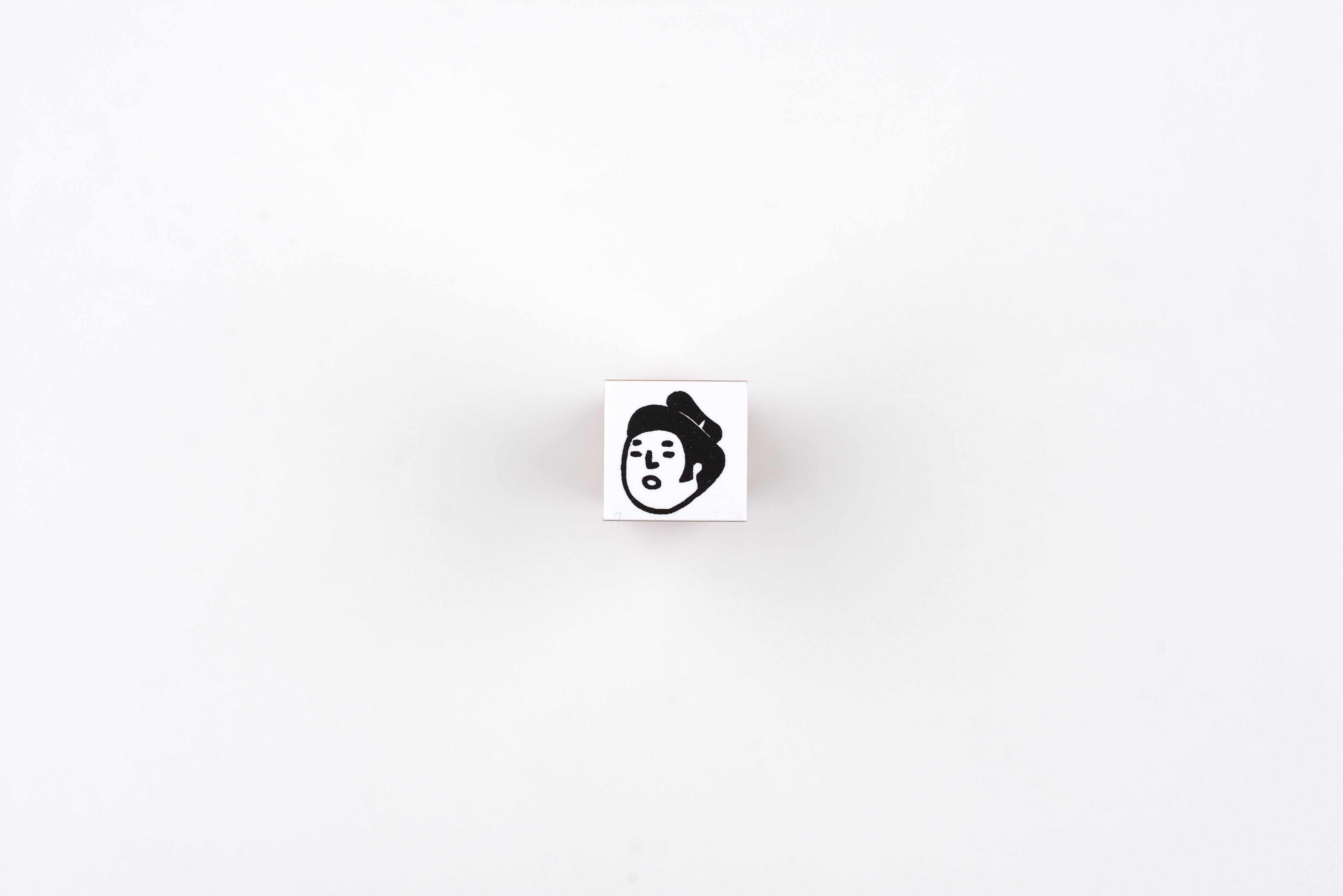 RiraRira Wooden Rubber Stamp - Sumo Wrestler's Face