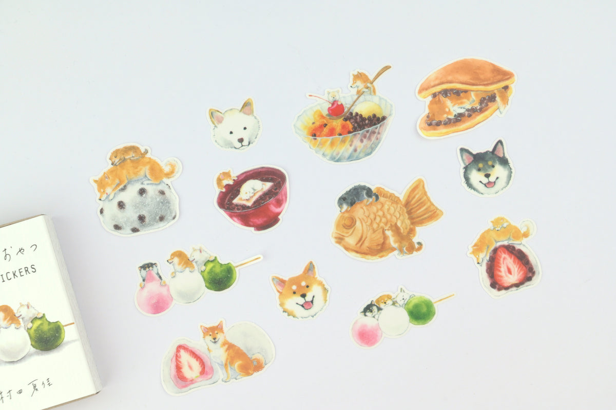 Active Corporation Matchbox Flake Stickers - Shiba Inu and Treats