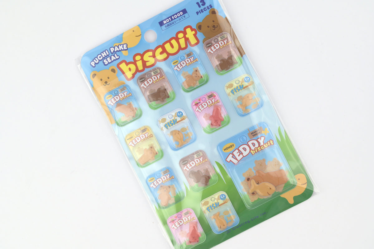 Greeting Life Puchi Pake Stickers - Biscuit