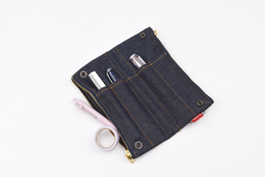 LUDDITE Bendy Pen Case - Denim