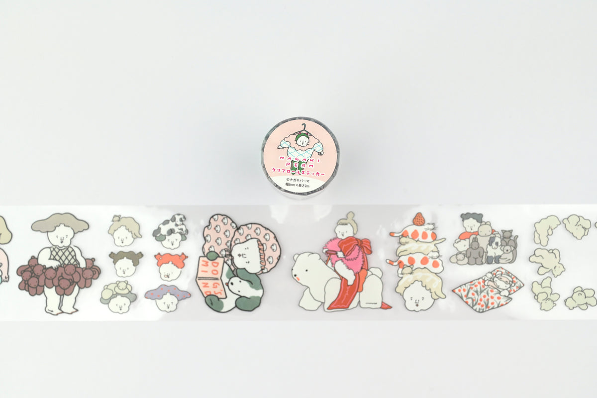 Komamono Creative x Nagaki Perm Clear Roll Sticker