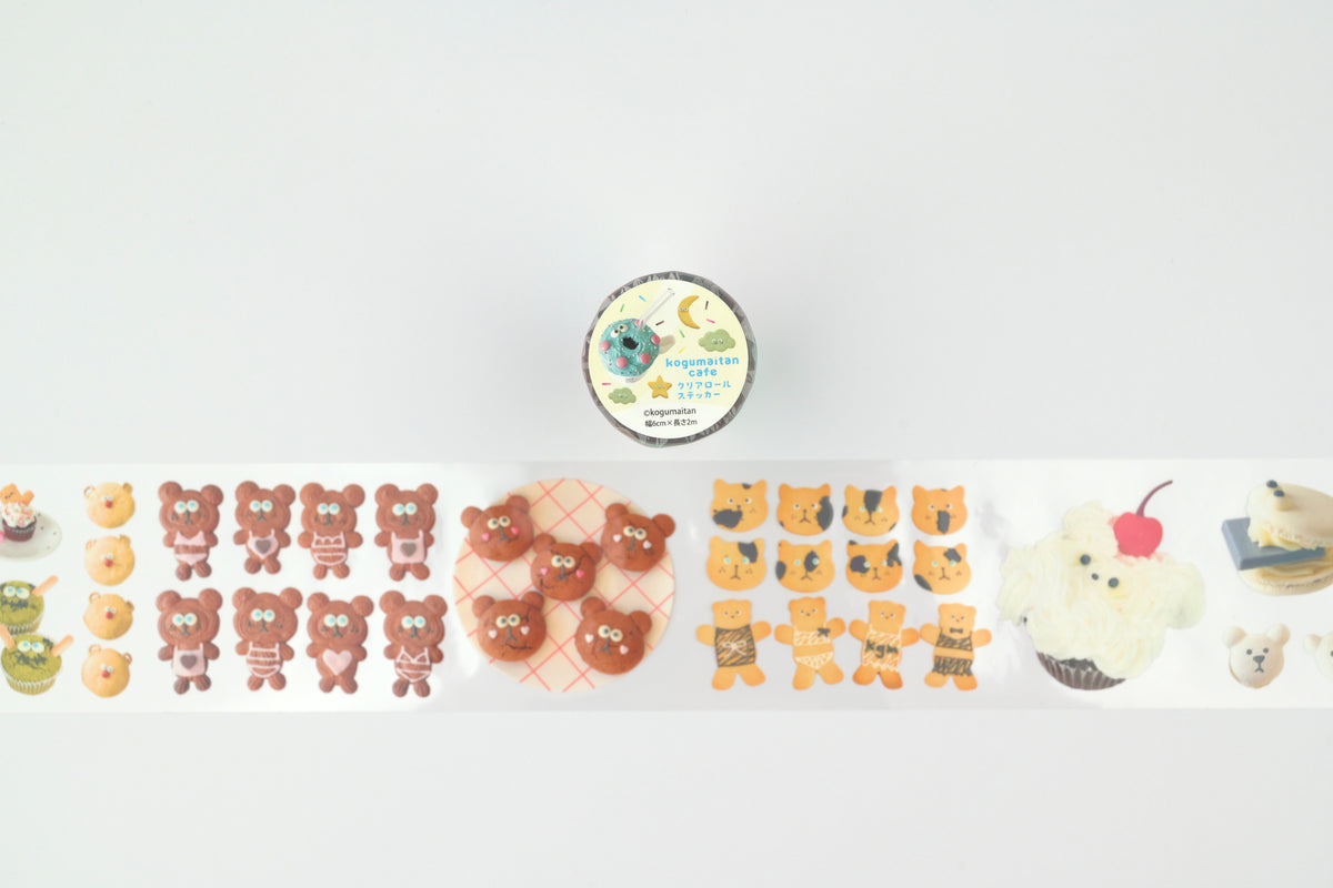 Komamono Creative x kogumaitan cafe Clear Roll Sticker