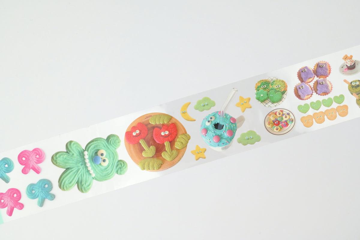 Komamono Creative x kogumaitan cafe Clear Roll Sticker
