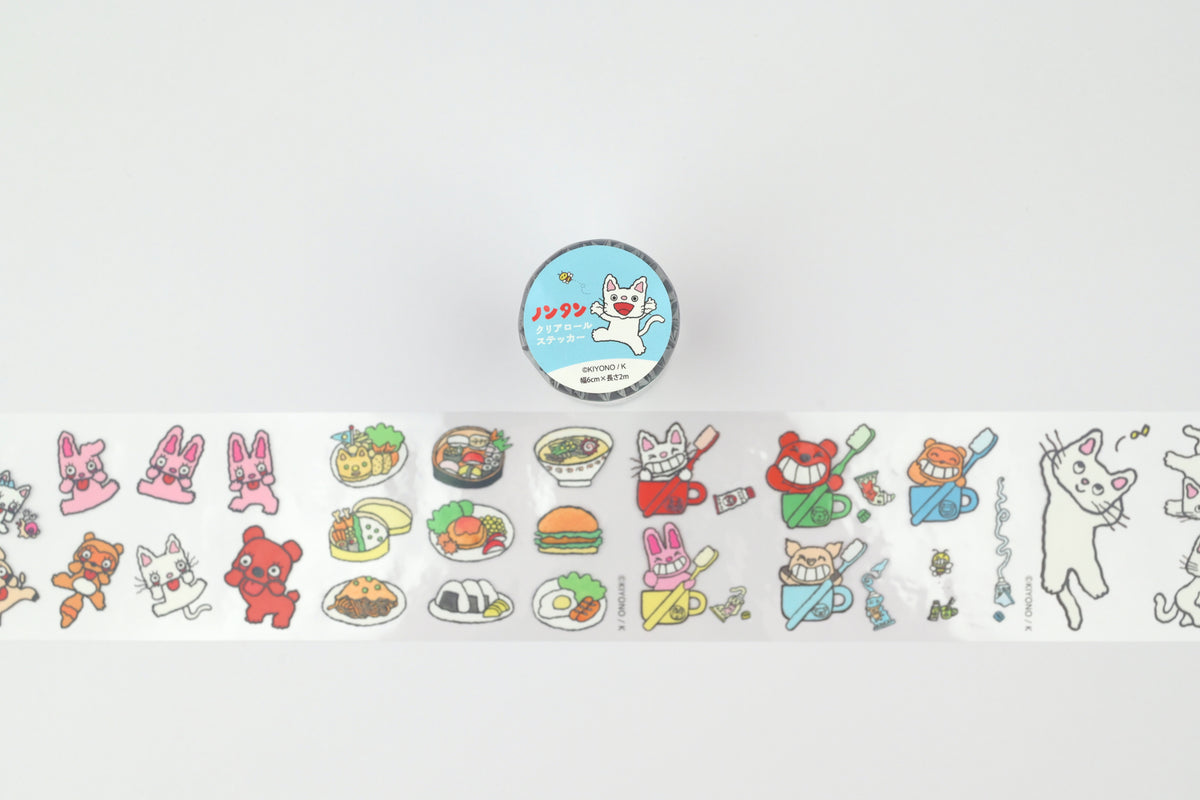 Gakken Clear Roll Stickers - Nontan