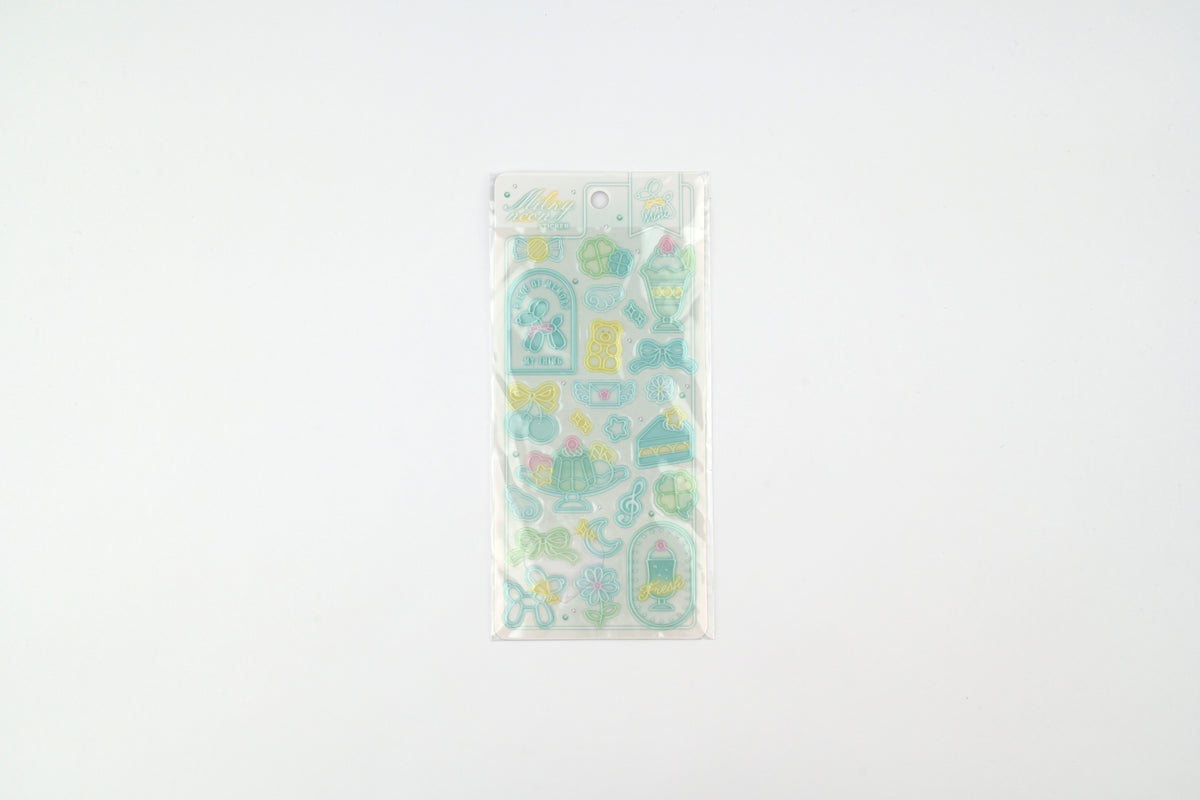 Q-Lia Milky Neon Stickers - Milky Mint