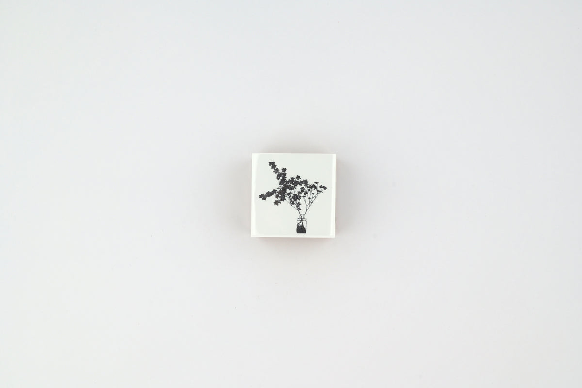 Yohaku Wooden Rubber Stamp - Midori