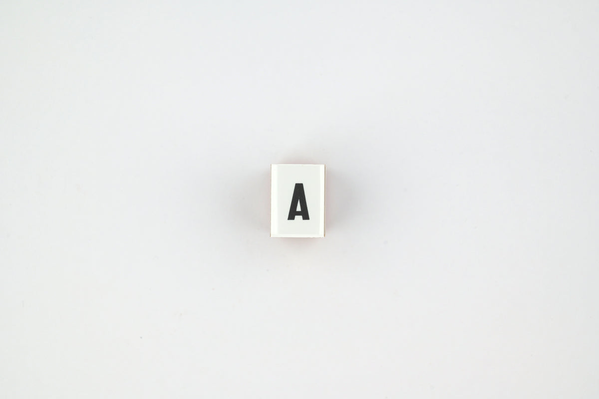Yohaku Wooden Rubber Stamp - Letter A