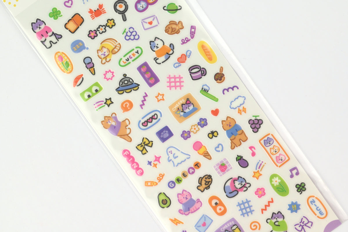 Mind Wave Hapi Hapi Sticker Sheet - Cat