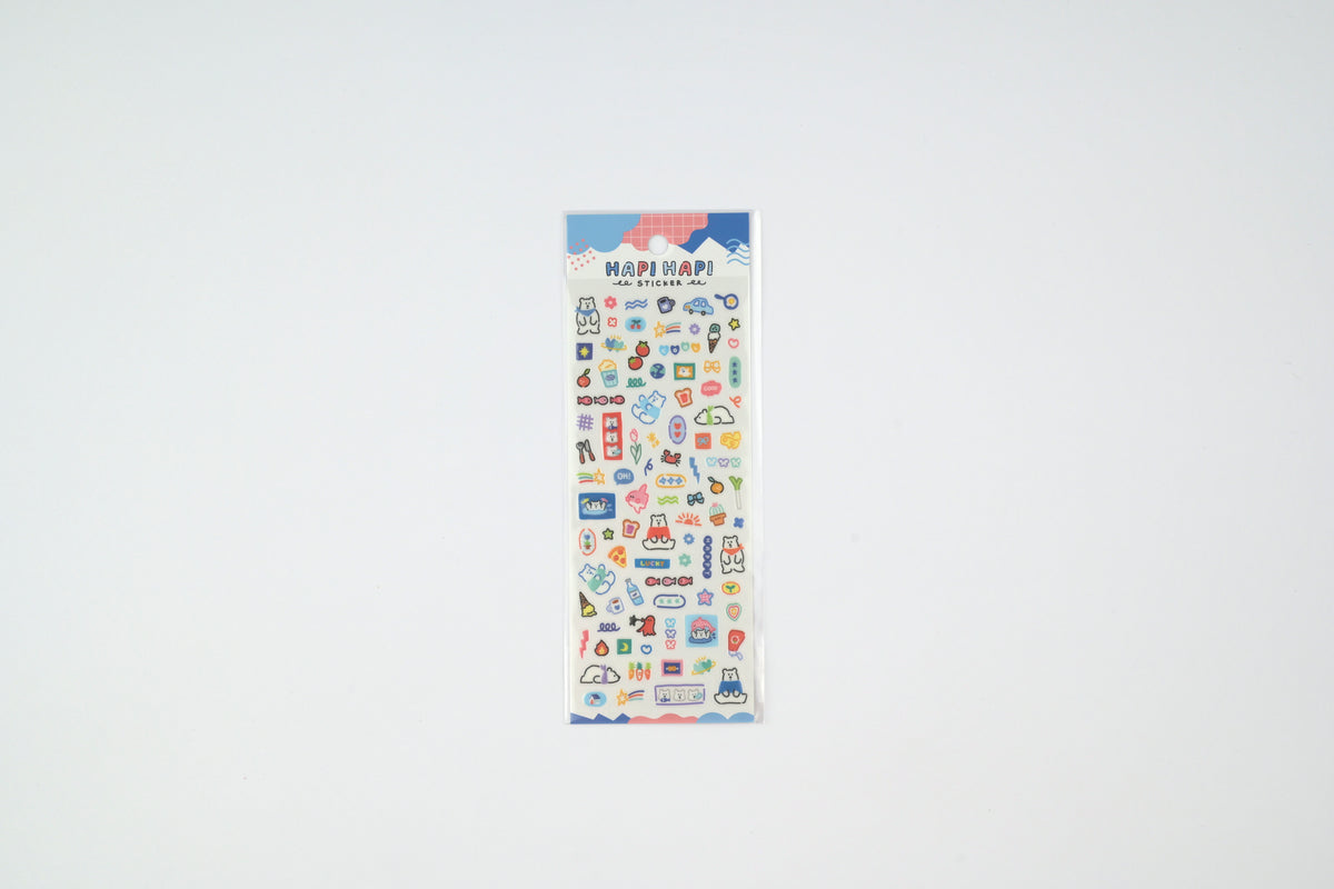 Mind Wave Hapi Hapi Sticker Sheet - Polar Bear