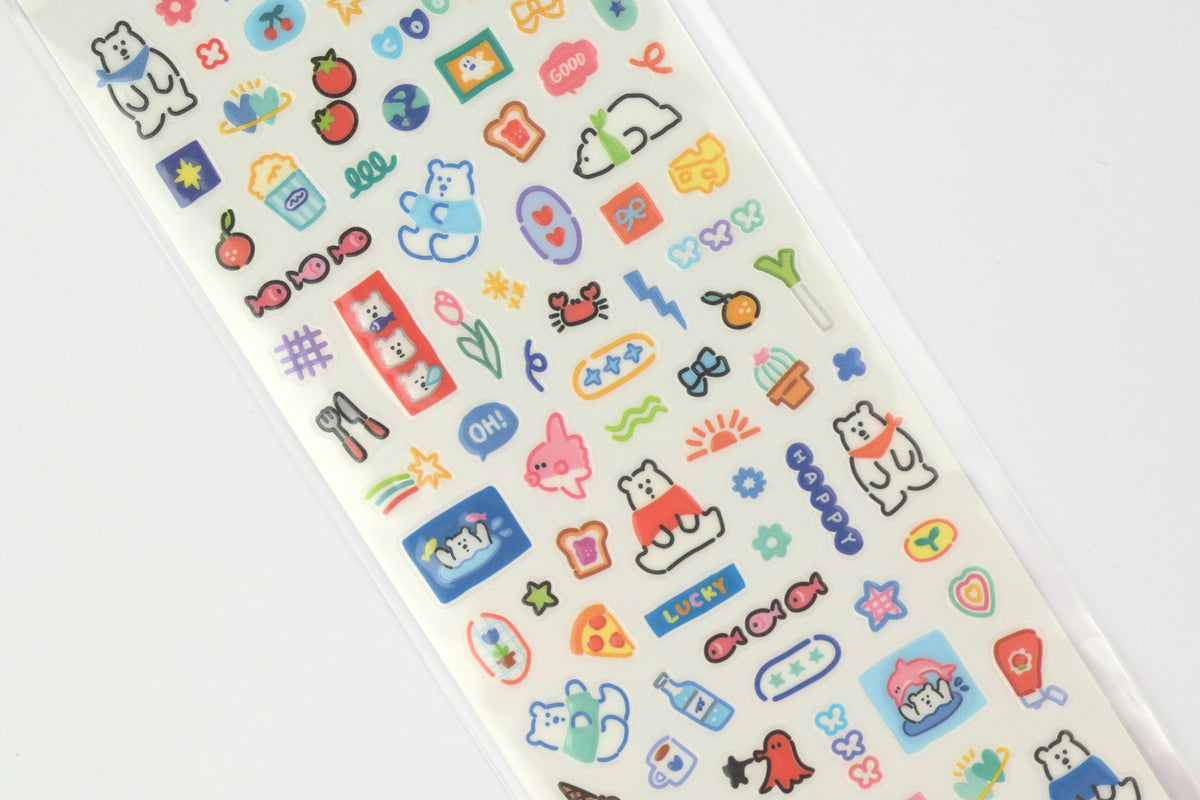 Mind Wave Hapi Hapi Sticker Sheet - Polar Bear