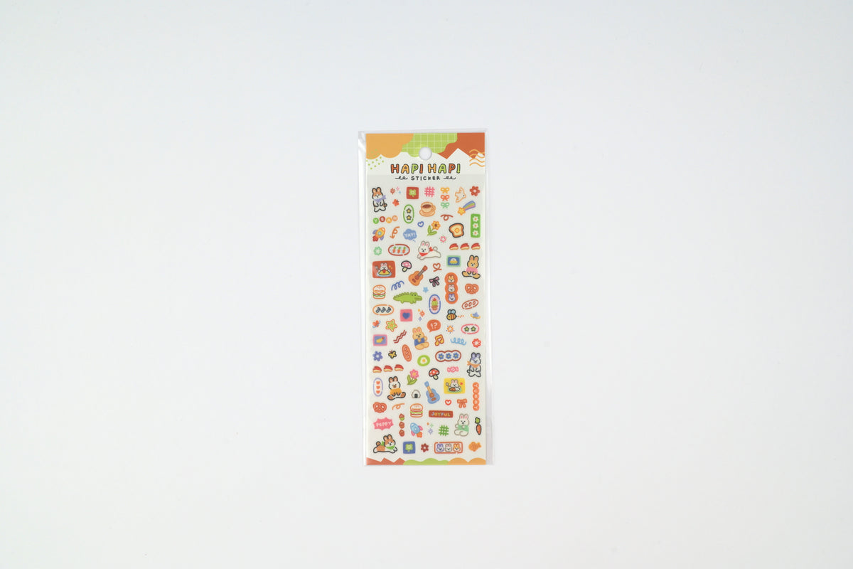 Mind Wave Hapi Hapi Sticker Sheet - Rabbit