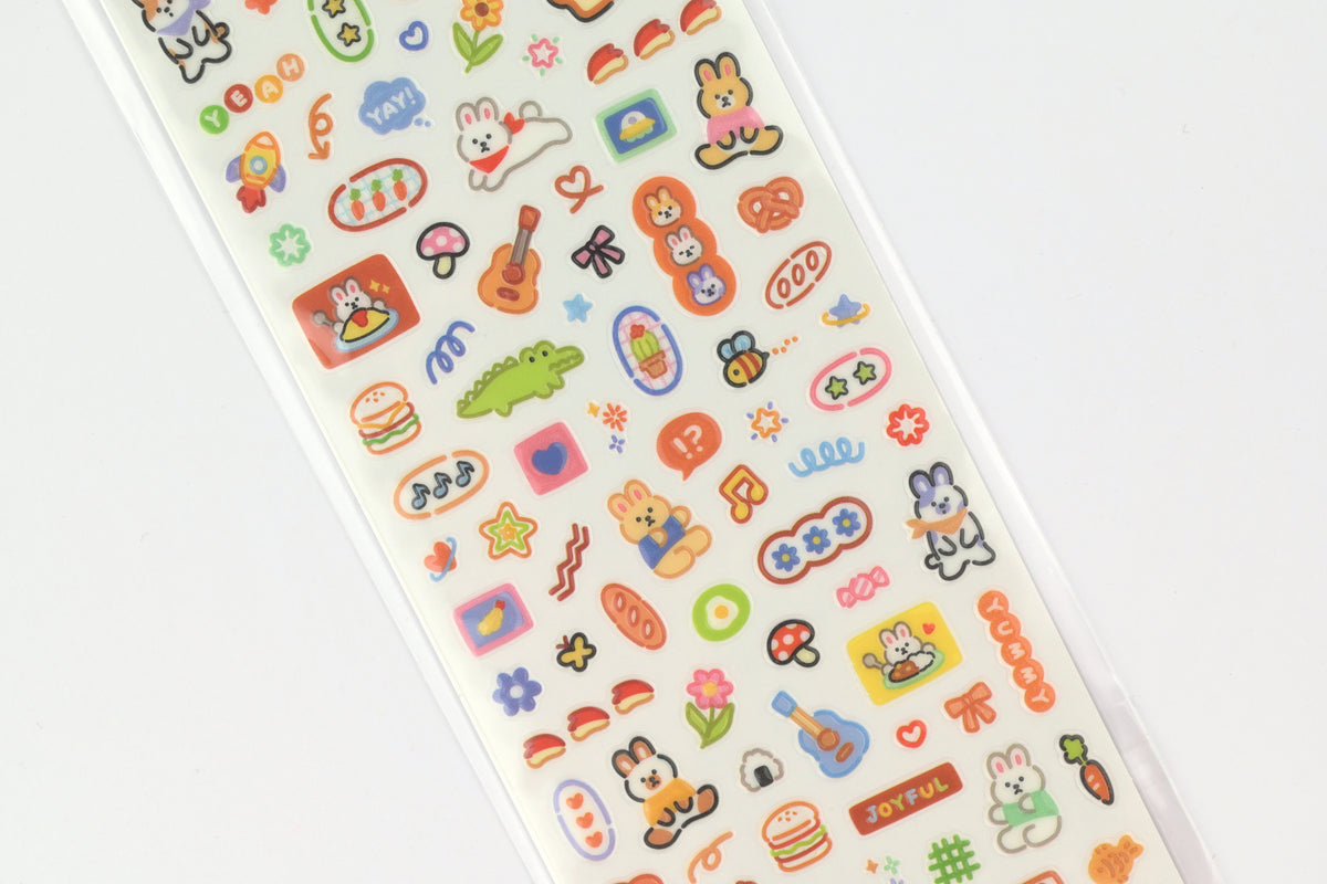 Mind Wave Hapi Hapi Sticker Sheet - Rabbit