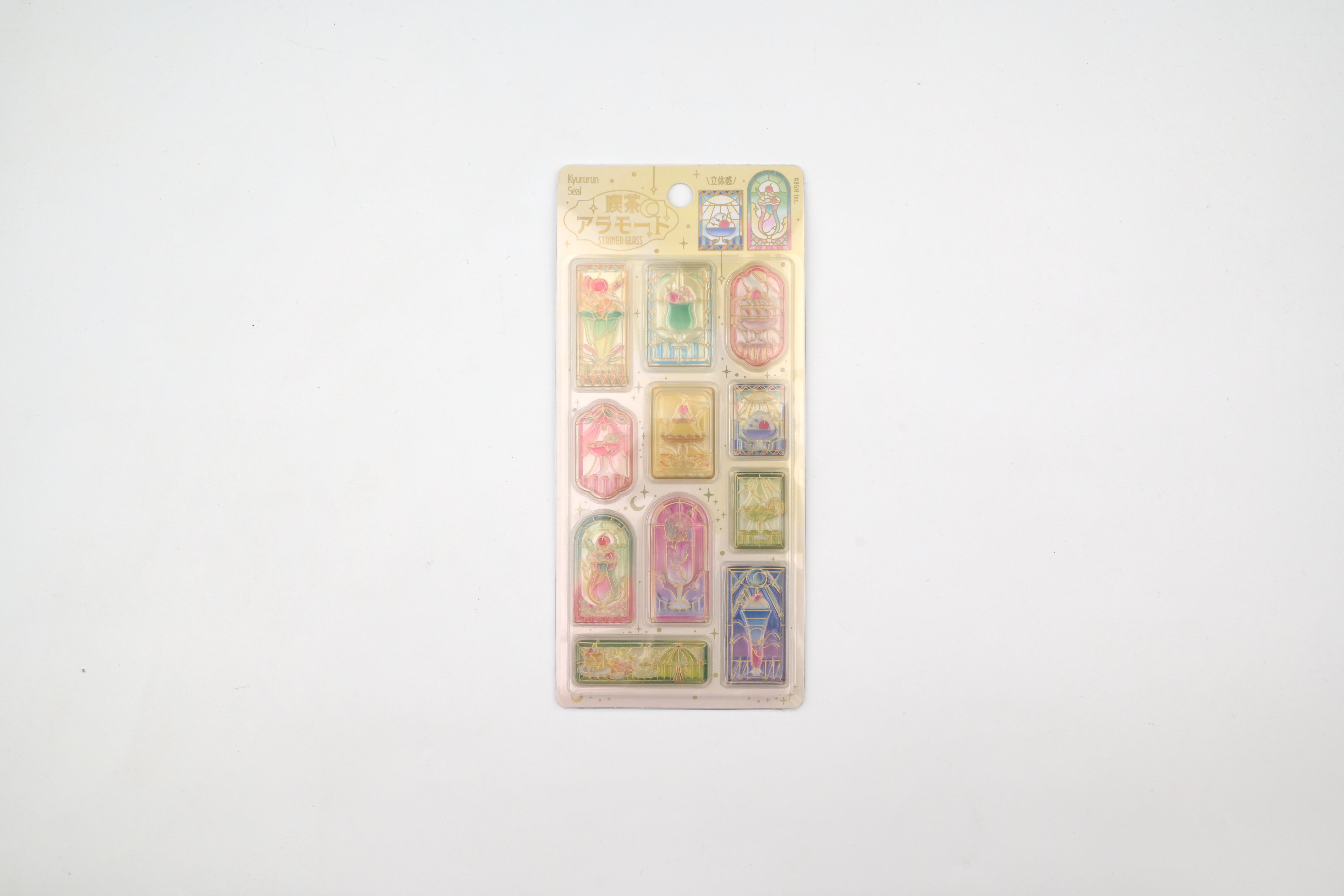 BGM 3D Sticker Sheet - Kyururun - Cafe a la Mode - Stained Glass