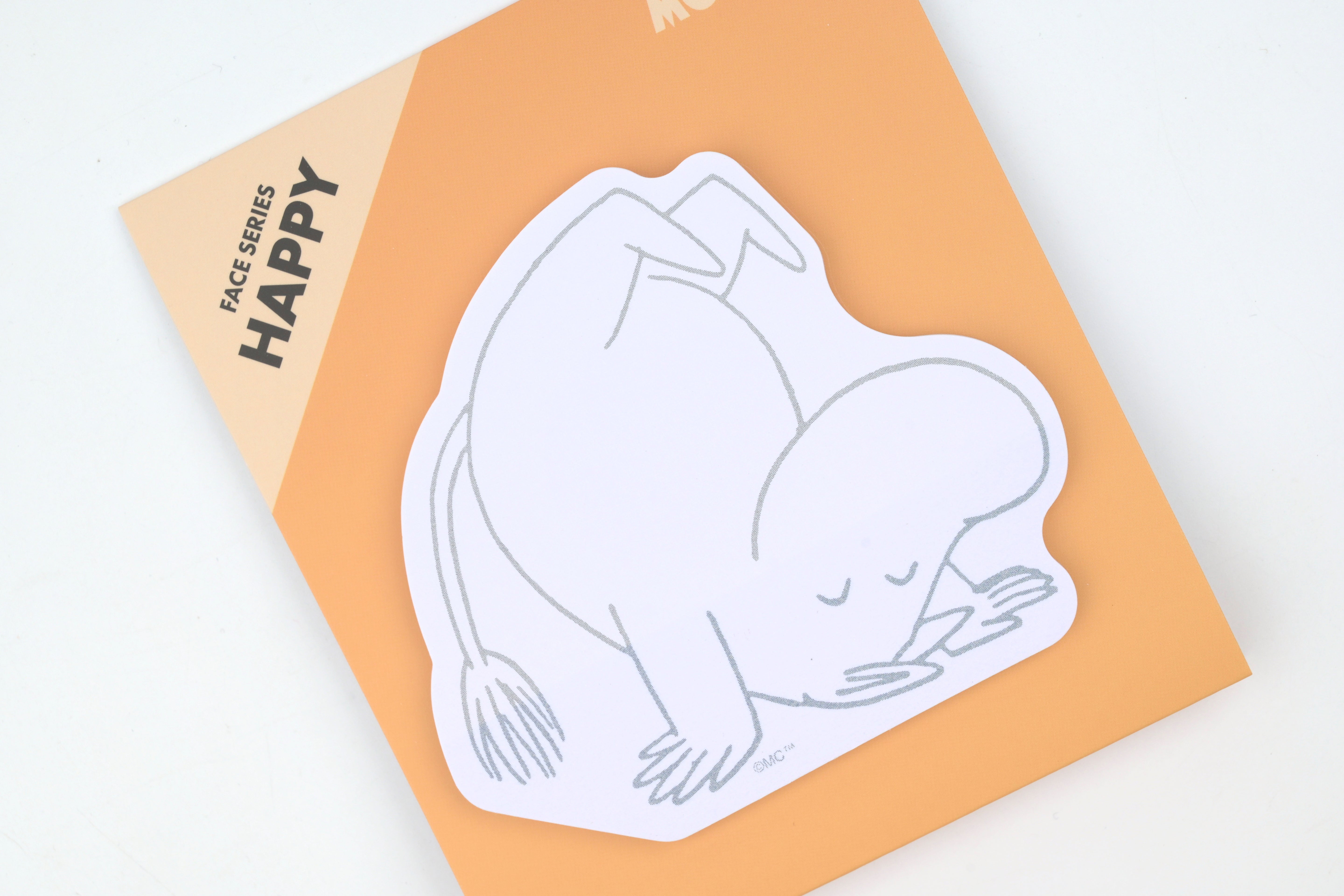 WORLD CRAFT Standing Sticky Notes - Moomin Face - Happy