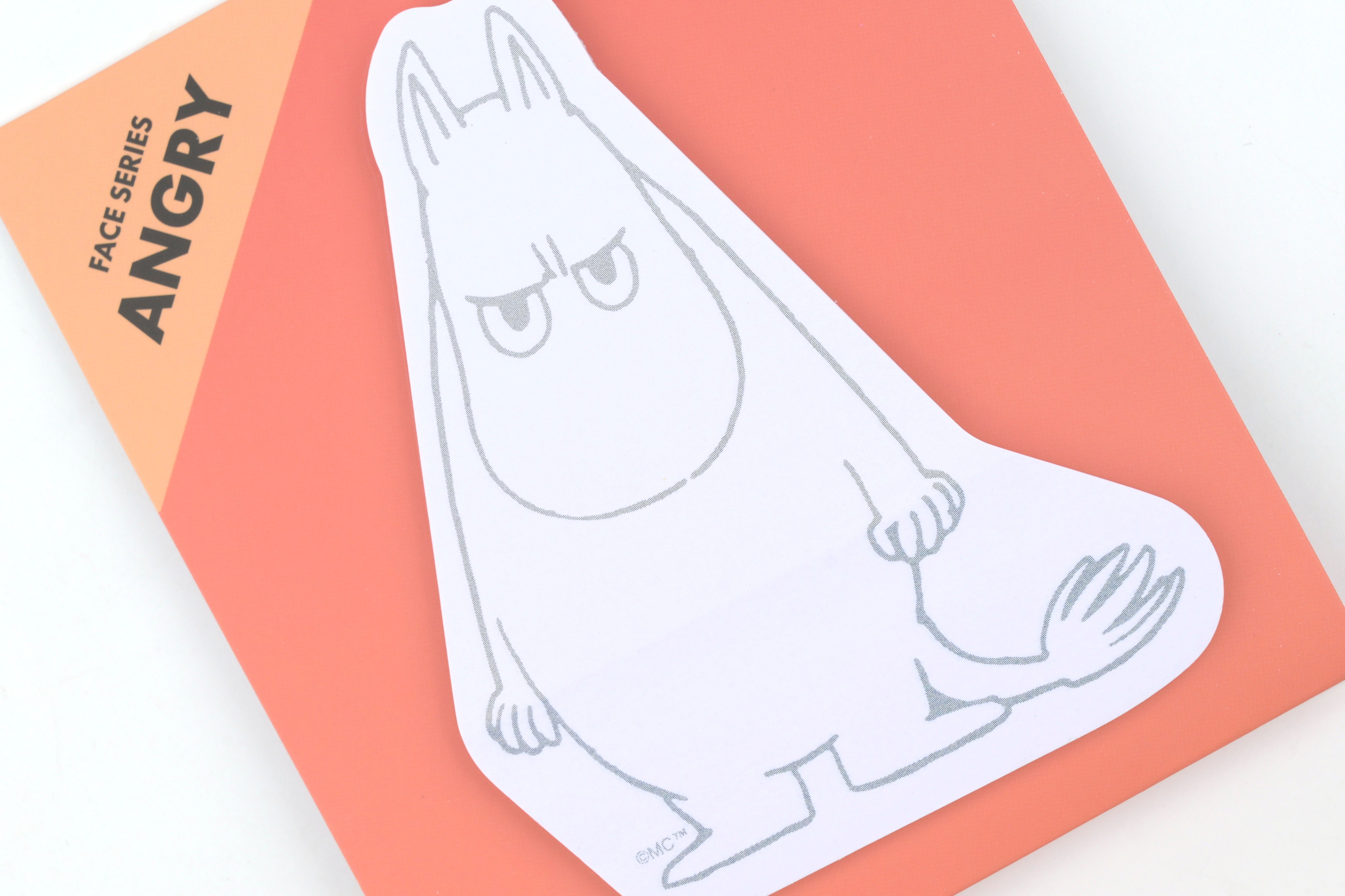WORLD CRAFT Standing Sticky Notes - Moomin Face - Angry
