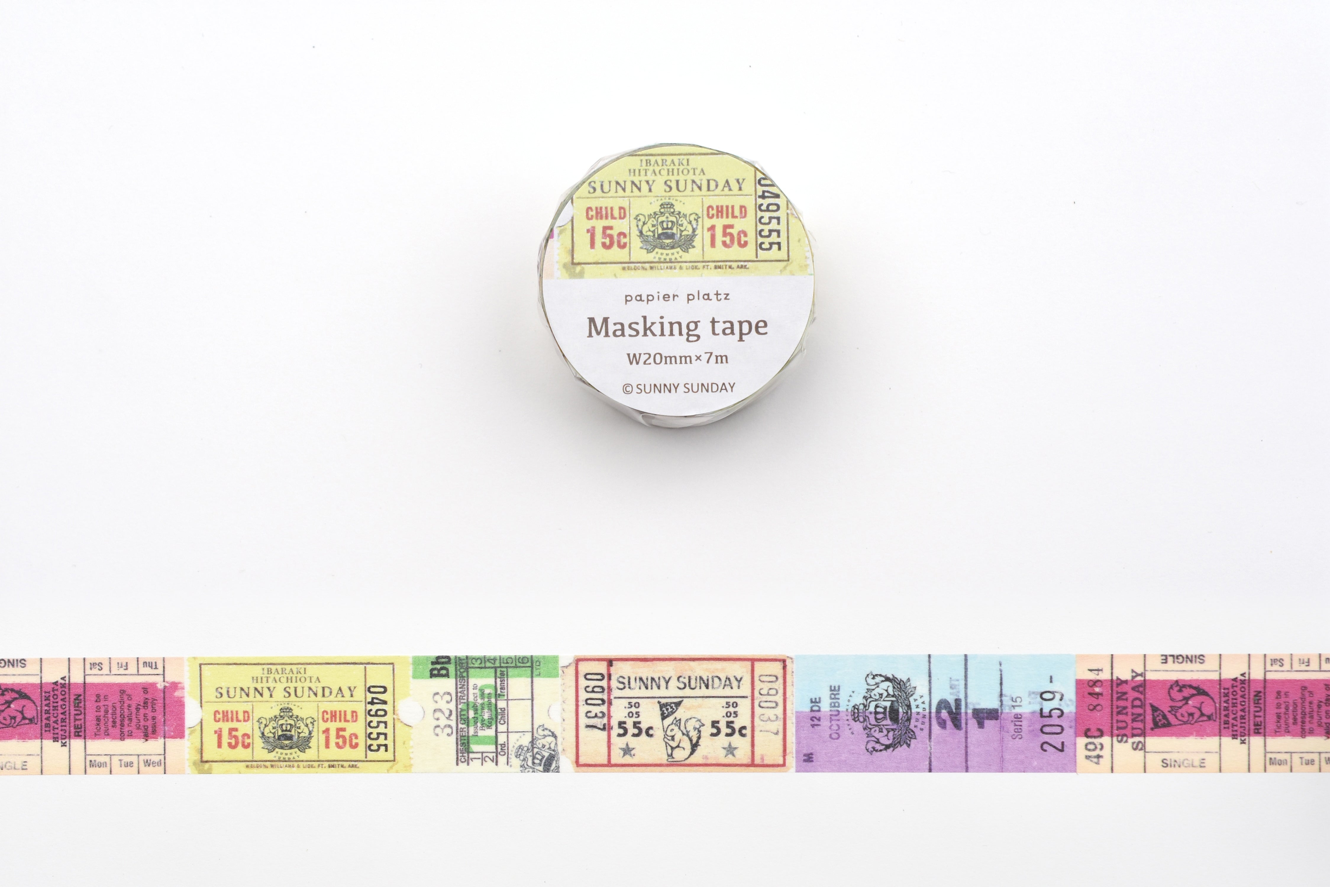 Papier Platz x Sunny Sunday - Ticket Masking Tape