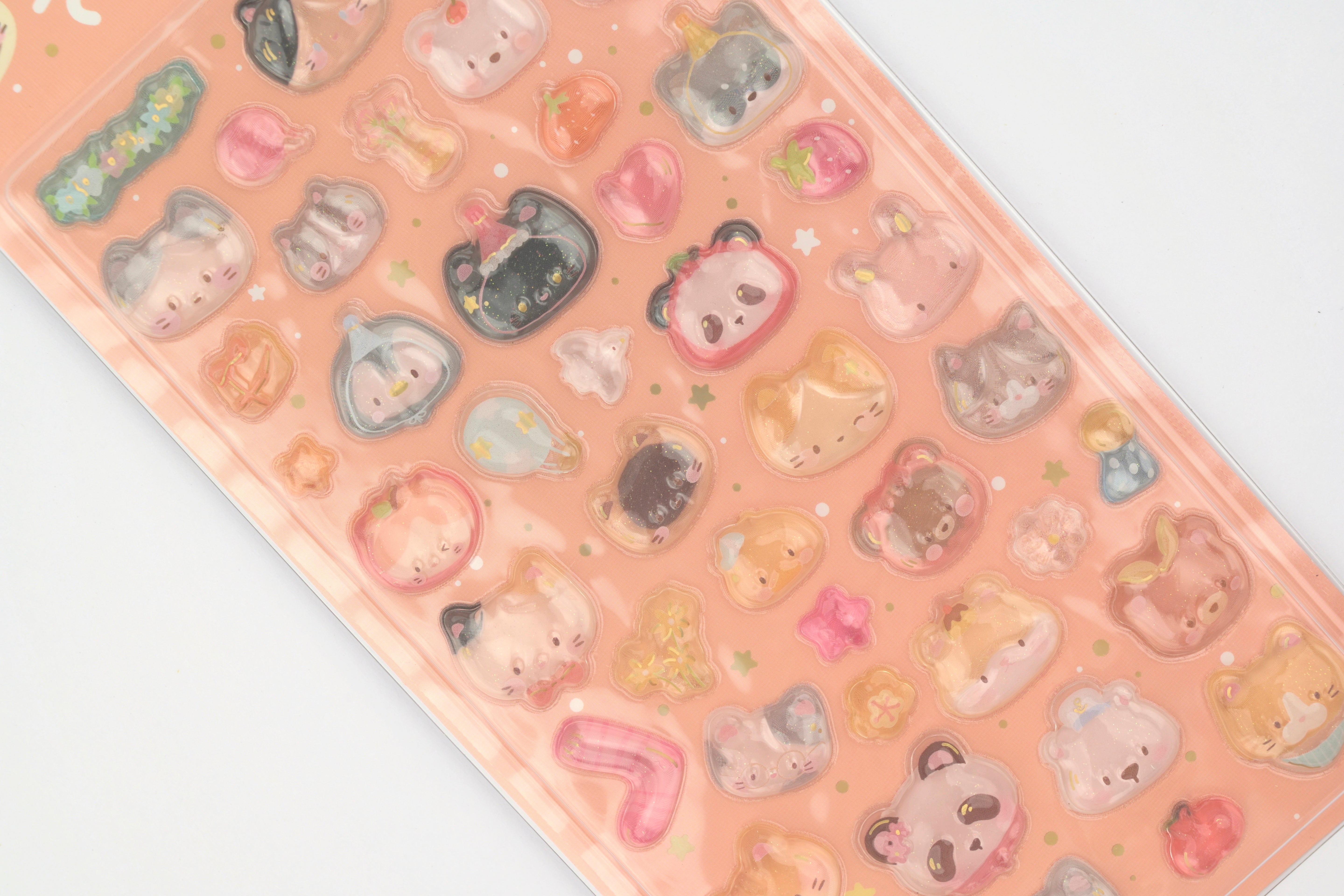 BGM 3D Sticker Sheet - Kyururun - Chill Animals