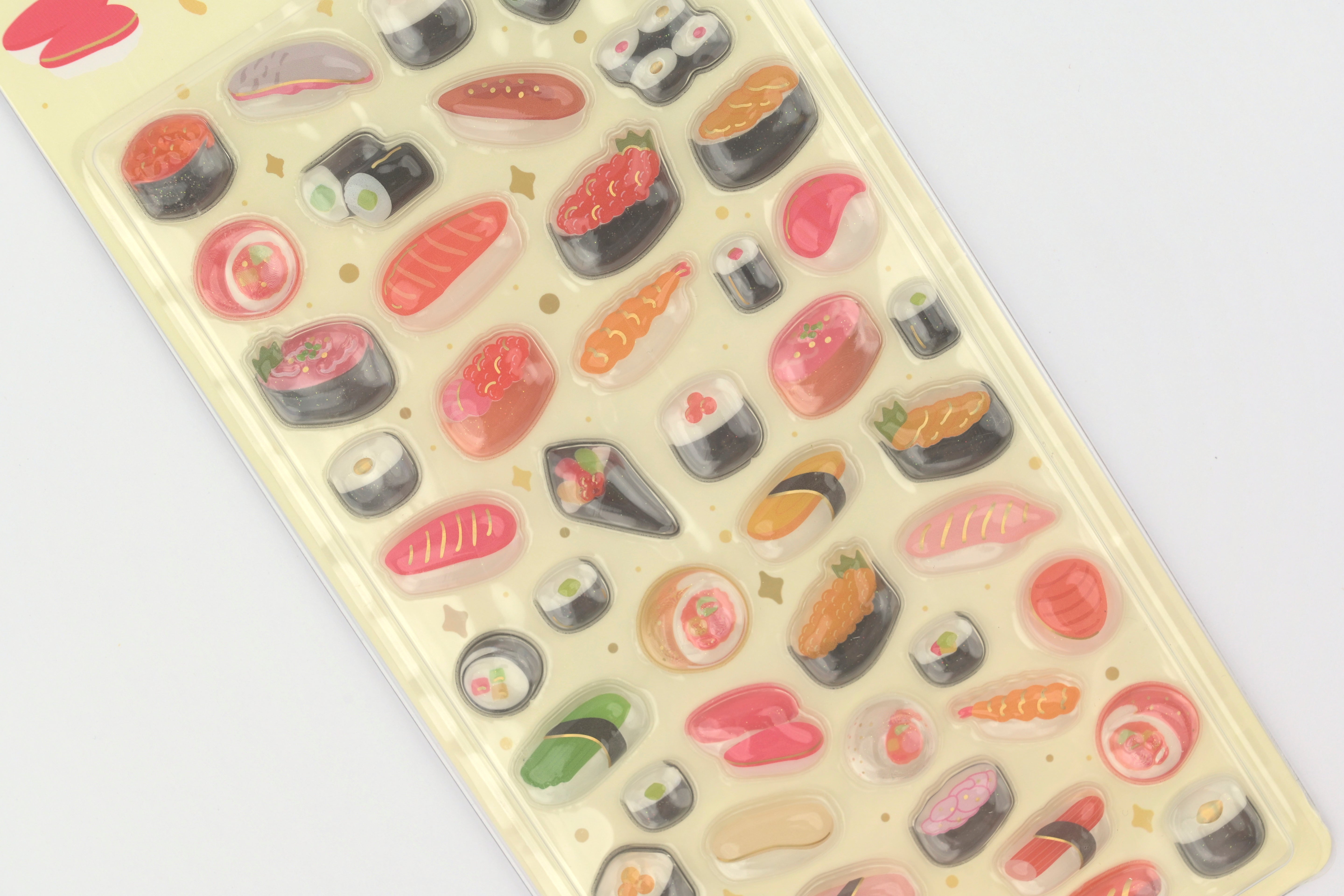 BGM 3D Sticker Sheet - Kyururun - Sushi