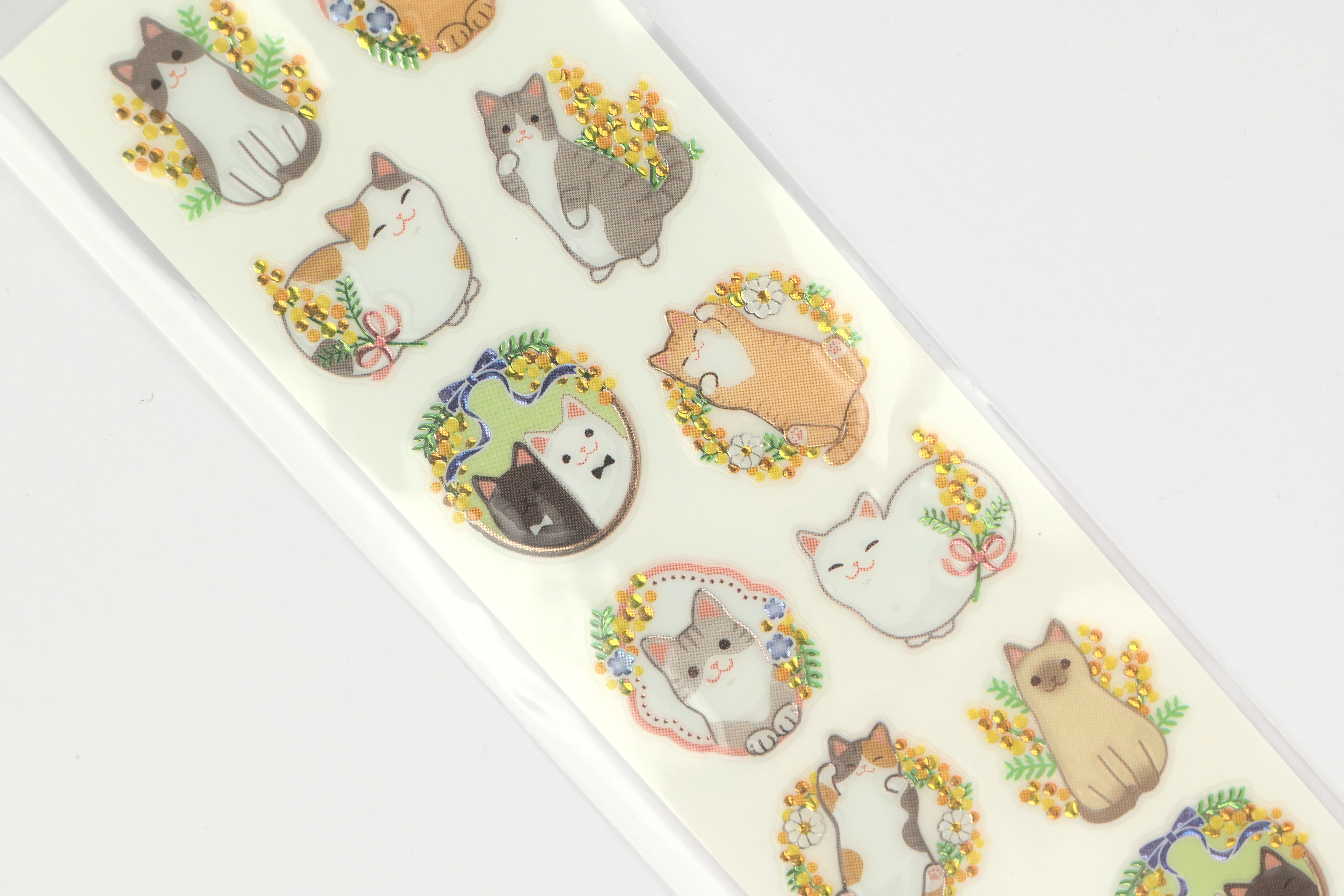NB Sticker Sheet - Bijou - Cat and Mimosa