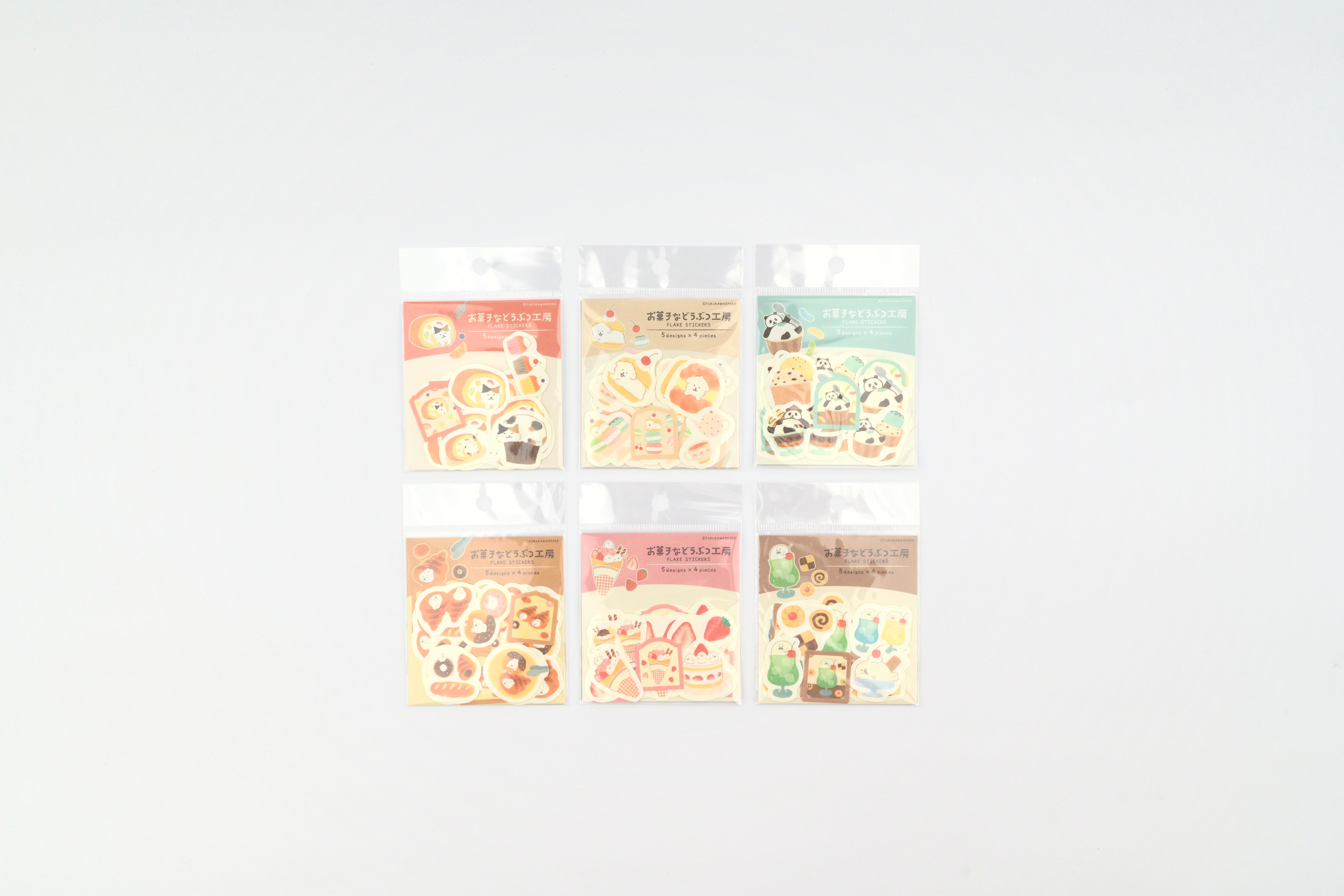 Furukawa Paper Flake Stickers - Sweets Animal Workshop - Vol. 3