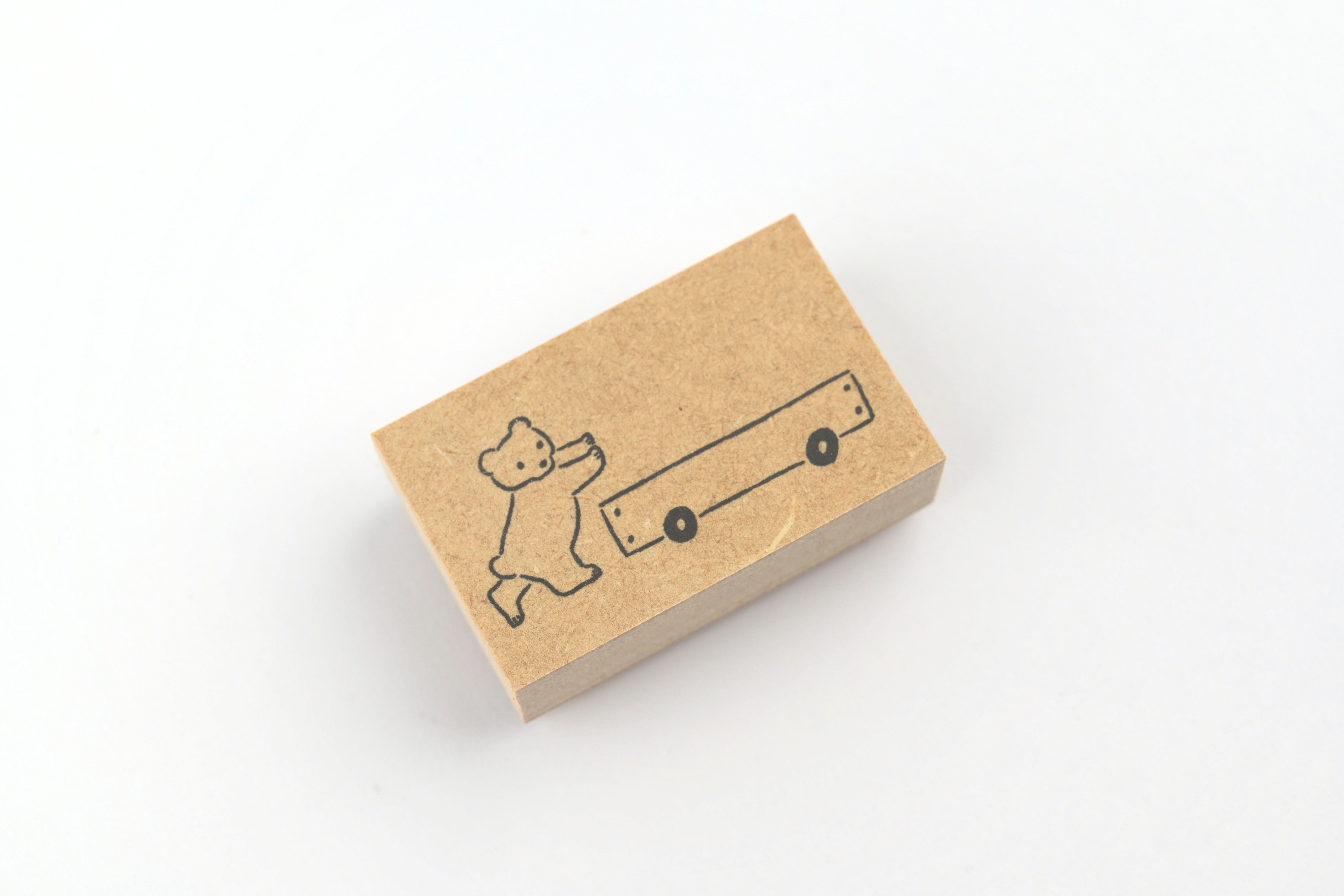 Stamp Marche Rubber Stamp - Labetomo - Bear Cart (Coming Soon)