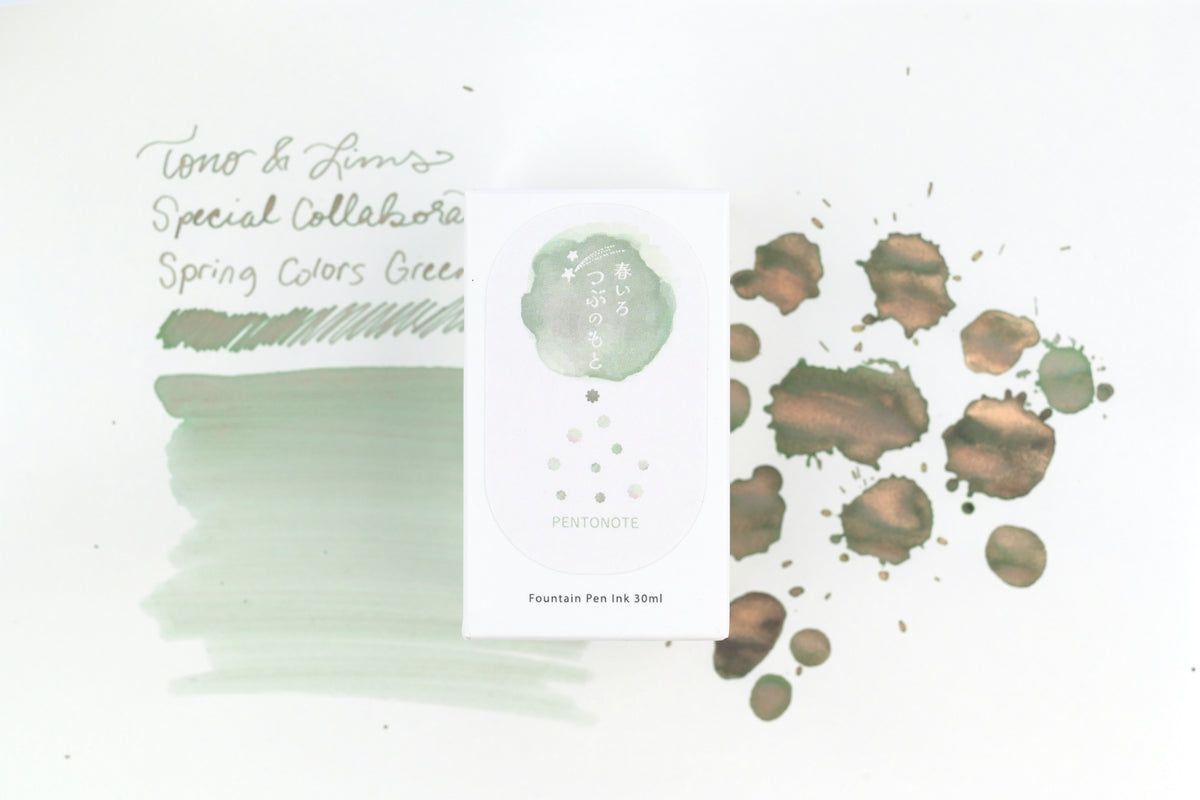 Tono & Lims Ink Bottle - Special Collaboration - Spring Colors - Green (春いろ　緑) - 30ml